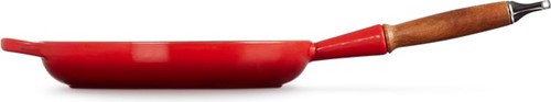 Le Creuset Koekenpan Signature rond houten handvat Kersenrood 26cm/2l-3
