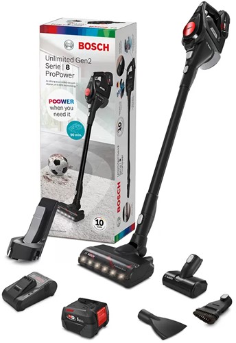 Bosch Serie 8 BCS82PWR25 handstofzuiger Zwart, Rood Zakloos-2