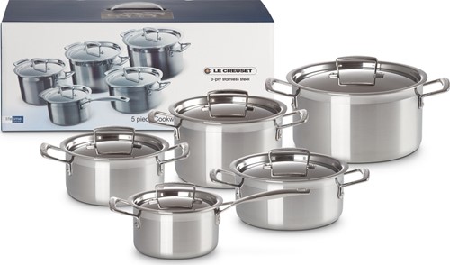 Le Creuset Pannenset 5-delig RVS