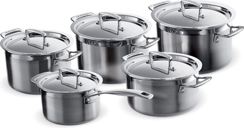 Le Creuset Pannenset 5-delig RVS-2