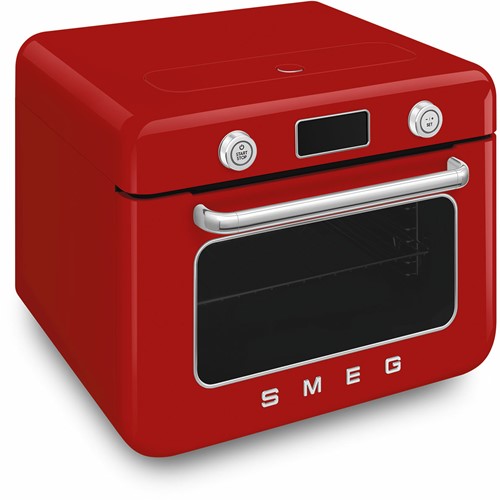 Smeg COF01RDEU stoomoven Klein Rood, Roestvrijstaal Knoppen, Draaiknop-3