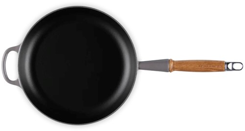 Le Creuset Koekenpan Signature met Houten handvat 'Flint' Ø26cm-2
