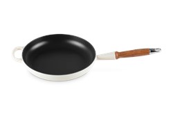 Le Creuset Koekenpan Signature met Houten handvat 'Meringue' Ø26cm