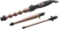 Carmen Shiny Curls Krulwand Warm Zwart, Roségoud 51 W 1,8 m