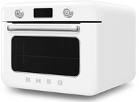 Smeg COF01WHEU stoomoven Klein Roestvrijstaal, Wit Knoppen, Draaiknop-2