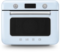 Smeg COF01PBEU stoomoven Klein Blauw, Roestvrijstaal Knoppen, Draaiknop