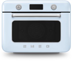 Smeg COF01PBEU stoomoven Klein Blauw, Roestvrijstaal Knoppen, Draaiknop