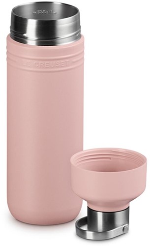 Le Creuset Drinkfles Dubbelwandig On The Go 1,0 Liter Shell Pink-2
