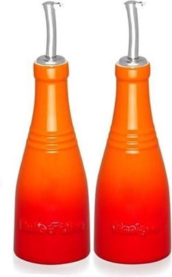 LE CREUSET - Aardewerk - Olie- en azijnset 0,24l Oranje