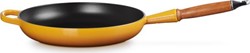 Le Creuset Koekenpan Signature 28 cm in Geëmailleerd Gietijzer met Houten Handvat Nectar