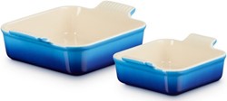 Le Creuset - Ovenschaal Vierkant - Set Van 2 Stuks - Azure