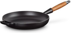 Le Creuset Koekenpan Signature rond houten handvat Mat Zwart 26cm 2l