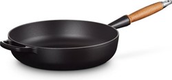 Le Creuset Sauteerpan Signature houten handvat Mat Zwart 28cm/3,6l