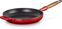 Le Creuset Koekenpan Signature rond houten handvat Kersenrood 24cm 1,6l