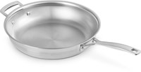 Le Creuset Koekenpan 3-Ply RVS Classic 30 cm Met Extra Greep-2