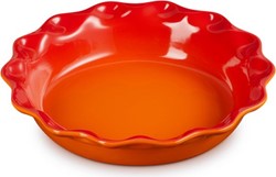 Le Creuset - Taartvorm 23 Cm - Rond Hoog - in Aardewerk - Oranjerood