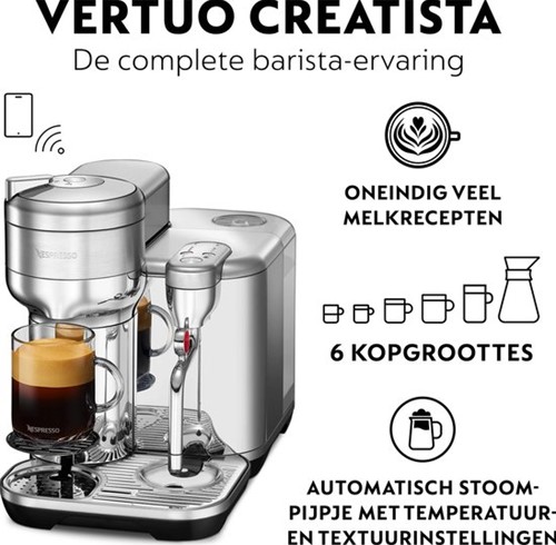 Nespresso Sage Vertuo Creatista - Brushed Stainless Steel-3