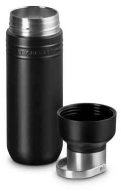 Le Creuset On The Go Drinkfles 500 ml RVS mat zwart-2