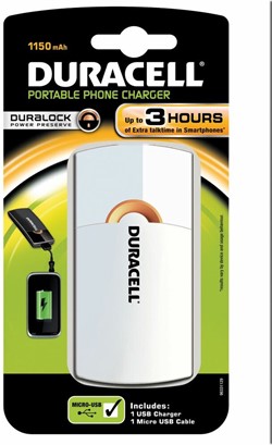 Duracell Powerbank- Wit - 1150 mAh