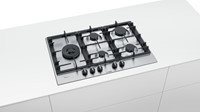 Bosch Serie 6 PCS7A5C90N kookplaat Roestvrijstaal Ingebouwd 60 cm Gaskookplaat 5 zone(s)-2