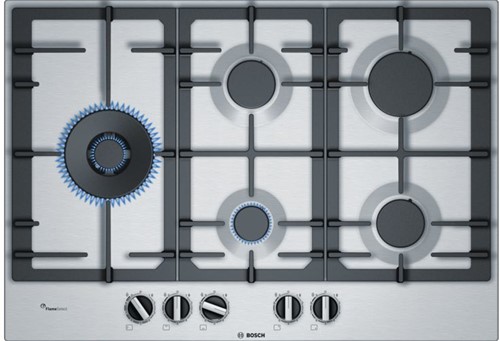 Bosch Serie 6 PCS7A5C90N kookplaat Roestvrijstaal Ingebouwd 60 cm Gaskookplaat 5 zone(s)