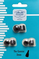 Dekoni Gemini vervangende oordopjes met traagschuim, zwart - 3 mm, 3 stuks S, M L