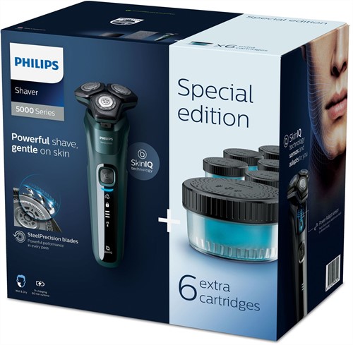 Philips SHAVER Series 5000 S5584/62 scheerapparaat Roterend scheerapparaat Trimmer Groen-2