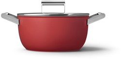 Smeg CKFC2411RDM multifunctionele pot Zwart, Rood Aluminium, Roestvrijstaal 4,6 l 24 cm