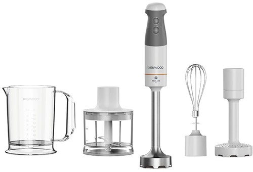 Kenwood HBM40.306WH blender Staafmixer 850 W Grijs, Transparant, Wit