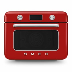 Smeg COF01RDEU stoomoven Klein Rood, Roestvrijstaal Knoppen, Draaiknop