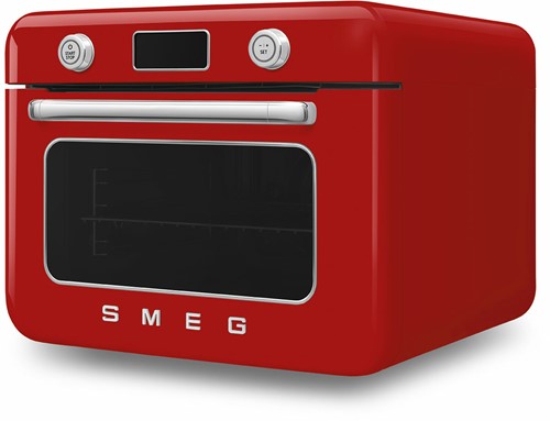 Smeg COF01RDEU stoomoven Klein Rood, Roestvrijstaal Knoppen, Draaiknop-2
