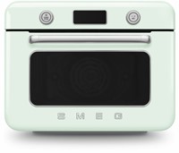 Smeg COF01PGEU stoomoven Klein Groen, Roestvrijstaal Knoppen, Draaiknop