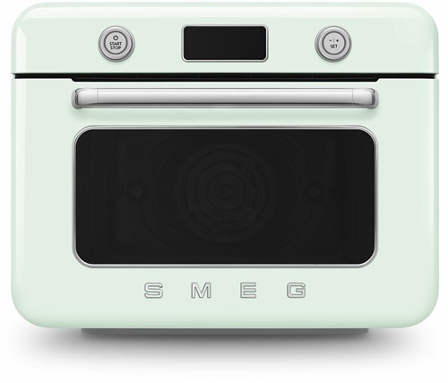 Smeg COF01PGEU stoomoven Klein Groen, Roestvrijstaal Knoppen, Draaiknop