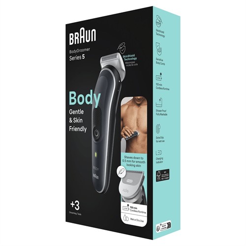 Braun BodyGroomer 5 BG5340, Manscaping Tool Voor Mannen, Met Kam Voor Gevoelige Zones-3