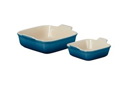 Le Creuset - Ovenschaal Vierkant - Set Van 2 Stuks - Deep Teal