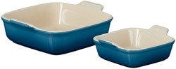 Le Creuset - Ovenschaal Vierkant - Set Van 2 Stuks - Deep Teal
