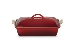 Le Creuset Ovenschaal Rechthoekig Kersenrood - 3,8L + deksel