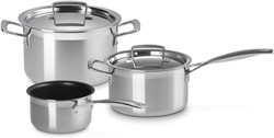 Le Creuset Pannenset Classic 3-Delig in 3-ply RVS