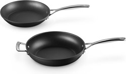 Le Creuset - Pannenset - Les Forgées TNS - 1x koekenpan ø 24 en 1x Sauteerpan 28 cm - Standaard anti-aanbaklaag