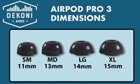 Dekoni Audio Bulletz for Apple AirPods Pro 3 Large (3 Pack)-2